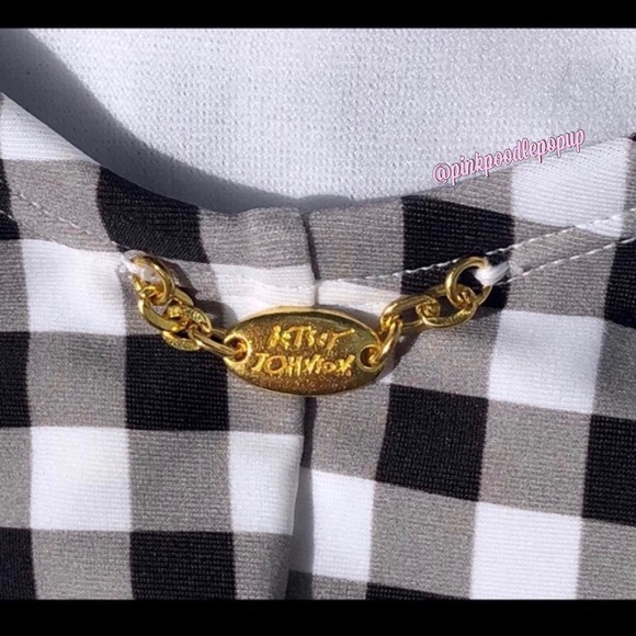 Betsey Johnson B&W Gingham Retro Bathing Suit NWT - Picture 9 of 14